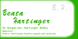 beata hartinger business card