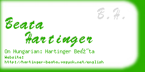 beata hartinger business card